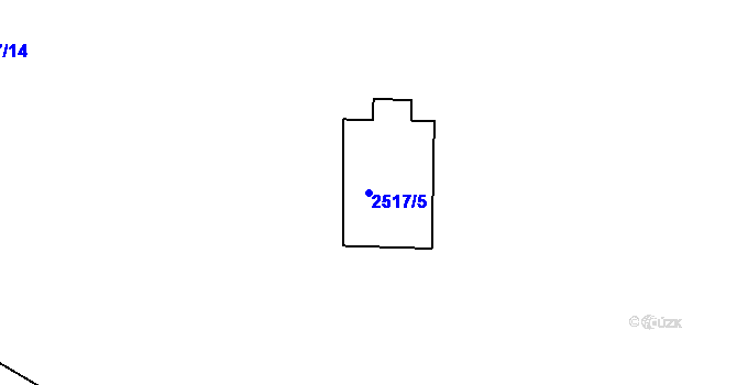 Parcela st. 2517/5 v KÚ Tachov, Katastrální mapa