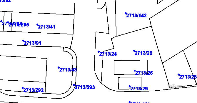 Parcela st. 2713/24 v KÚ Tachov, Katastrální mapa