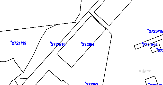 Parcela st. 2720/4 v KÚ Tachov, Katastrální mapa