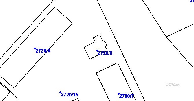 Parcela st. 2720/6 v KÚ Tachov, Katastrální mapa
