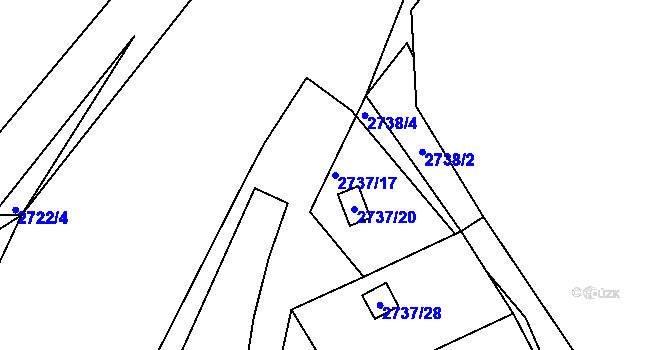 Parcela st. 2737/17 v KÚ Tachov, Katastrální mapa