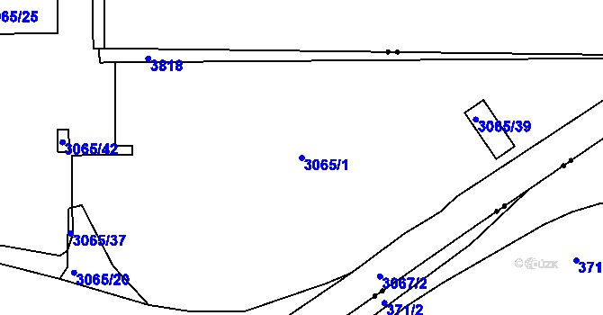 Parcela st. 3065/1 v KÚ Tachov, Katastrální mapa