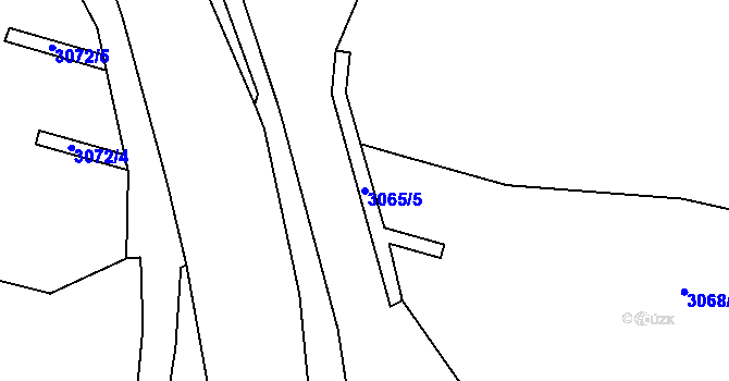 Parcela st. 3065/5 v KÚ Tachov, Katastrální mapa