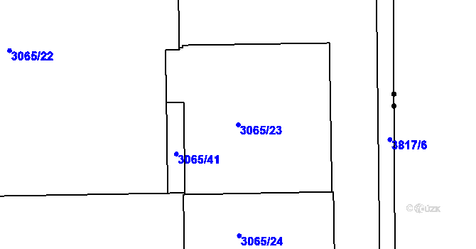 Parcela st. 3065/23 v KÚ Tachov, Katastrální mapa