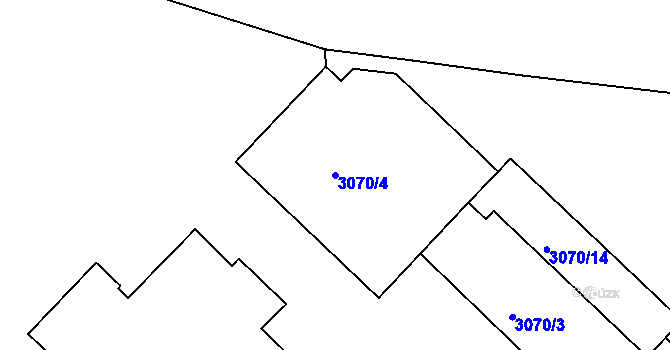 Parcela st. 3070/4 v KÚ Tachov, Katastrální mapa