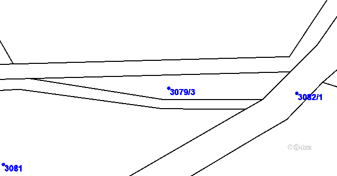 Parcela st. 3079/3 v KÚ Tachov, Katastrální mapa