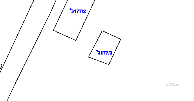 Parcela st. 3177/3 v KÚ Tachov, Katastrální mapa