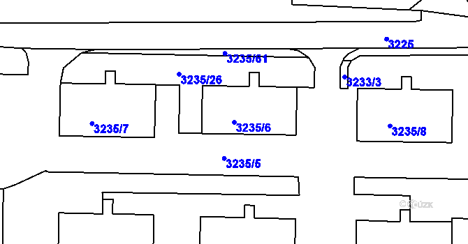 Parcela st. 3235/6 v KÚ Tachov, Katastrální mapa