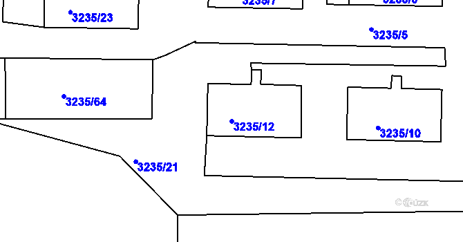 Parcela st. 3235/12 v KÚ Tachov, Katastrální mapa