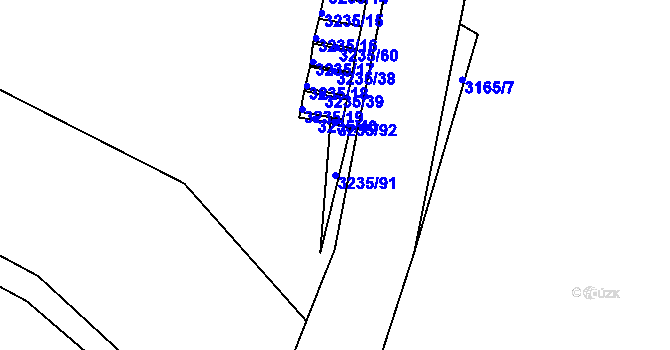 Parcela st. 3235/91 v KÚ Tachov, Katastrální mapa