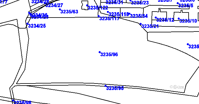 Parcela st. 3235/96 v KÚ Tachov, Katastrální mapa
