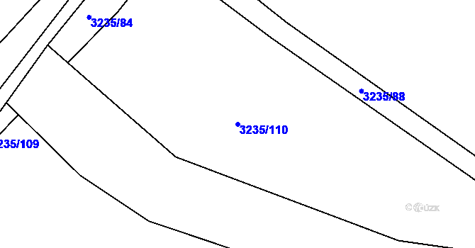 Parcela st. 3235/110 v KÚ Tachov, Katastrální mapa