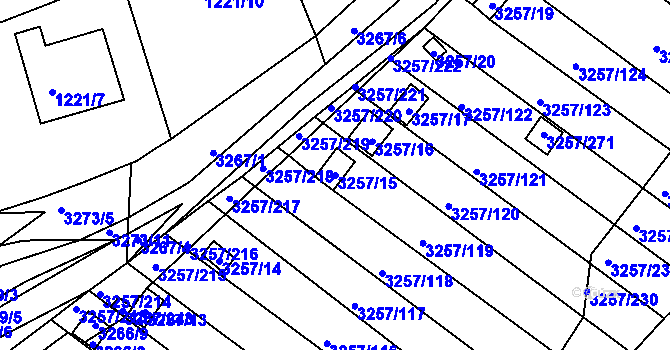 Parcela st. 3257/15 v KÚ Tachov, Katastrální mapa