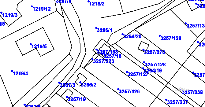 Parcela st. 3257/18 v KÚ Tachov, Katastrální mapa