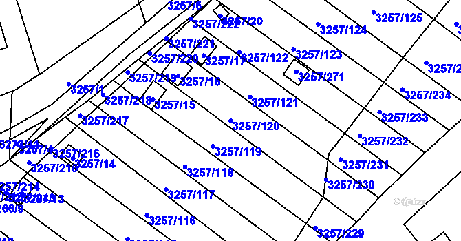 Parcela st. 3257/120 v KÚ Tachov, Katastrální mapa