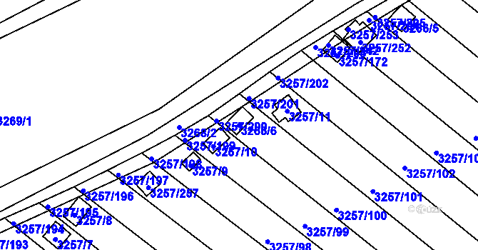 Parcela st. 3266/6 v KÚ Tachov, Katastrální mapa