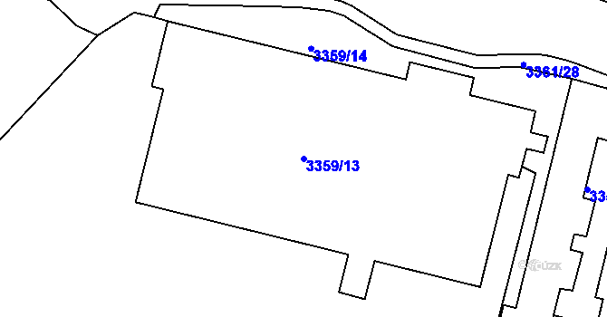 Parcela st. 3359/13 v KÚ Tachov, Katastrální mapa
