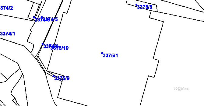Parcela st. 3375/1 v KÚ Tachov, Katastrální mapa