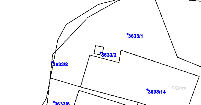 Parcela st. 3633/2 v KÚ Tachov, Katastrální mapa