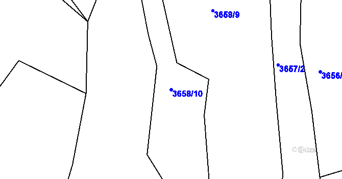 Parcela st. 3658/10 v KÚ Tachov, Katastrální mapa