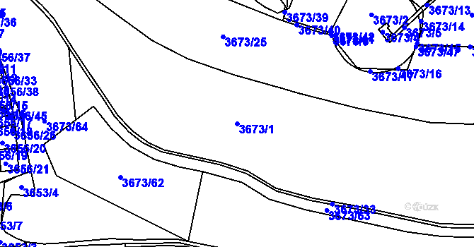Parcela st. 3673/1 v KÚ Tachov, Katastrální mapa