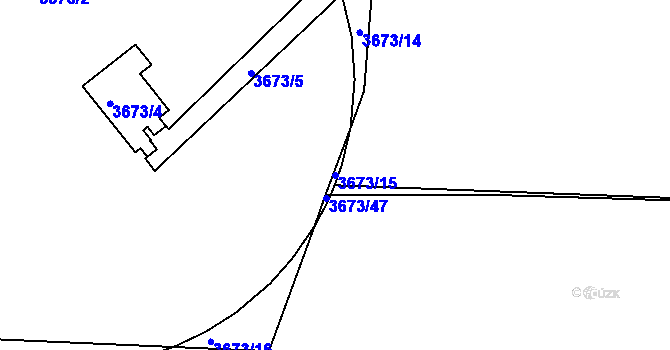 Parcela st. 3673/15 v KÚ Tachov, Katastrální mapa