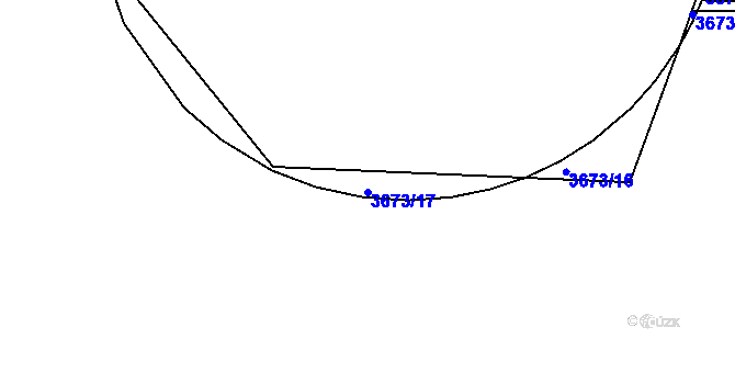 Parcela st. 3673/17 v KÚ Tachov, Katastrální mapa