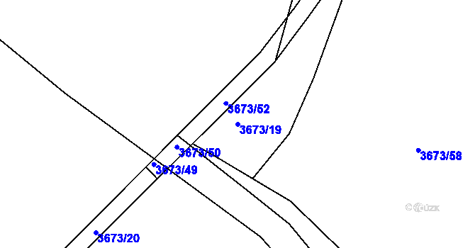Parcela st. 3673/19 v KÚ Tachov, Katastrální mapa