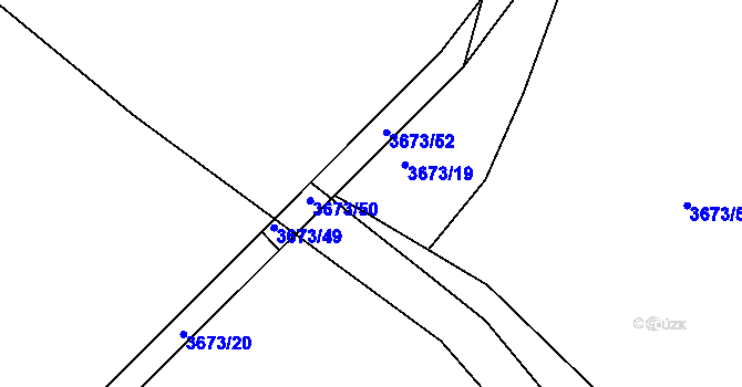 Parcela st. 3673/21 v KÚ Tachov, Katastrální mapa
