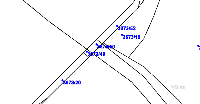 Parcela st. 3673/53 v KÚ Tachov, Katastrální mapa
