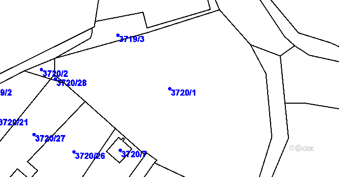 Parcela st. 3720/1 v KÚ Tachov, Katastrální mapa