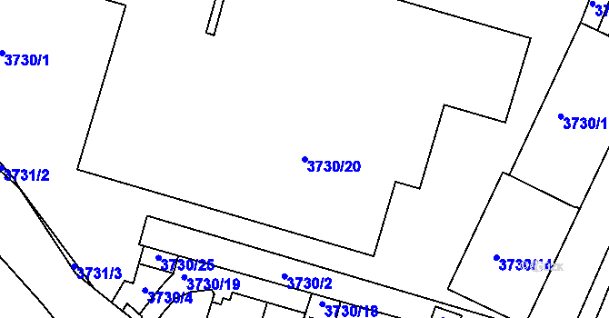 Parcela st. 3730/20 v KÚ Tachov, Katastrální mapa
