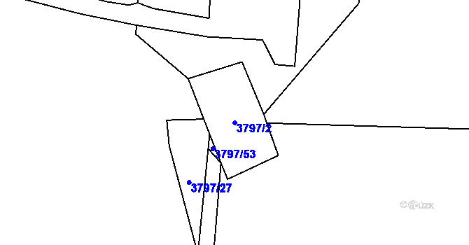 Parcela st. 3797/2 v KÚ Tachov, Katastrální mapa
