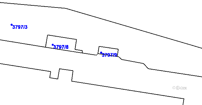 Parcela st. 3797/9 v KÚ Tachov, Katastrální mapa
