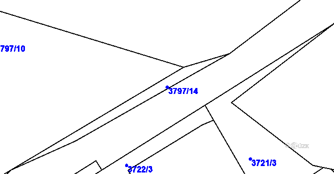 Parcela st. 3797/14 v KÚ Tachov, Katastrální mapa