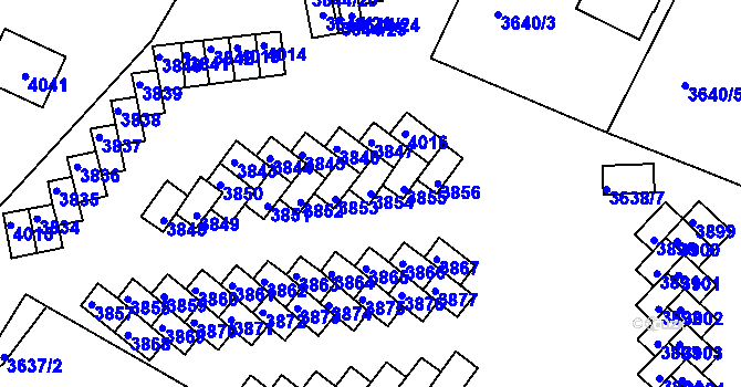 Parcela st. 3854 v KÚ Tachov, Katastrální mapa