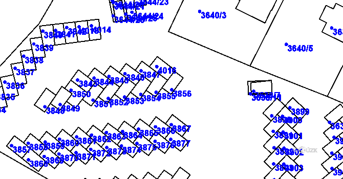 Parcela st. 3856 v KÚ Tachov, Katastrální mapa