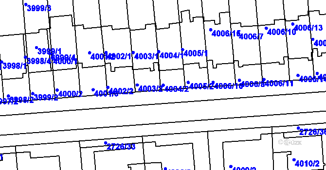 Parcela st. 4004/2 v KÚ Tachov, Katastrální mapa