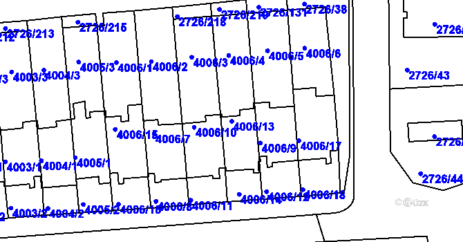 Parcela st. 4006/13 v KÚ Tachov, Katastrální mapa