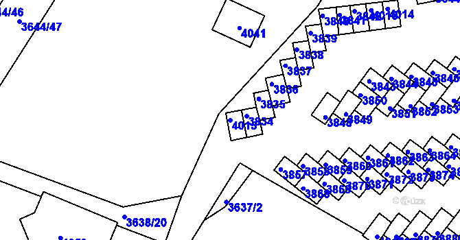 Parcela st. 4015 v KÚ Tachov, Katastrální mapa