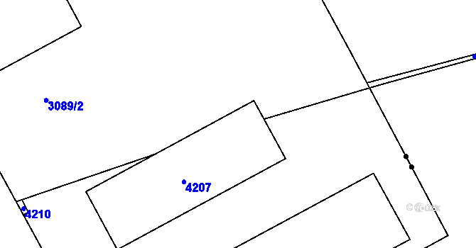 Parcela st. 3089/32 v KÚ Tachov, Katastrální mapa