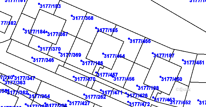 Parcela st. 3177/454 v KÚ Tachov, Katastrální mapa
