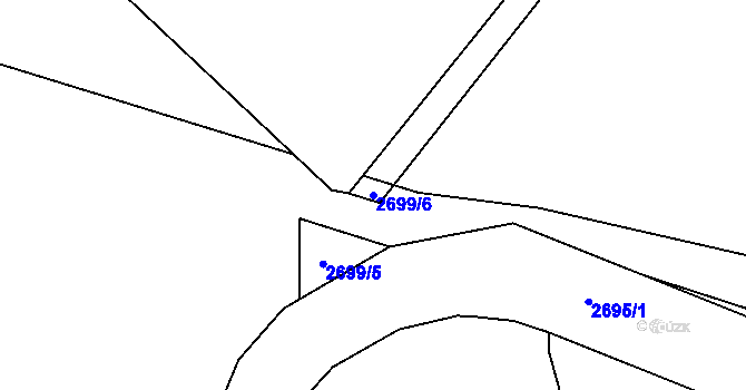 Parcela st. 2699/6 v KÚ Tachov, Katastrální mapa