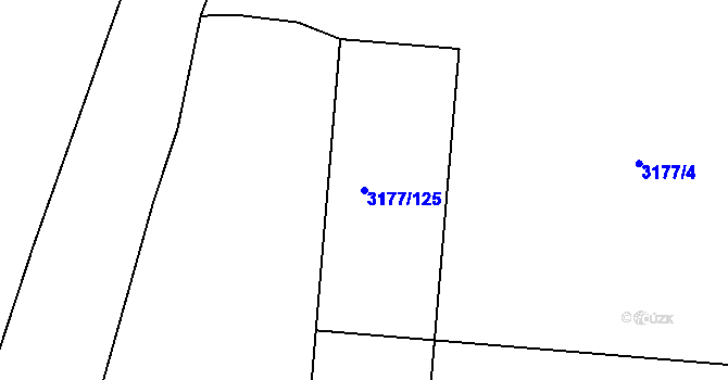 Parcela st. 3177/125 v KÚ Tachov, Katastrální mapa