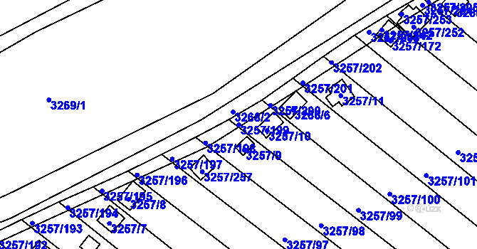 Parcela st. 3257/199 v KÚ Tachov, Katastrální mapa