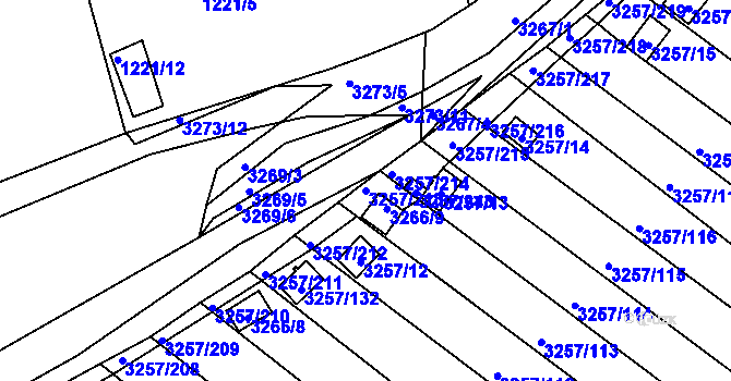 Parcela st. 3257/213 v KÚ Tachov, Katastrální mapa