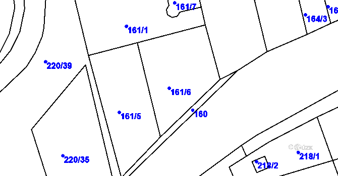 Parcela st. 161/6 v KÚ Tachov, Katastrální mapa
