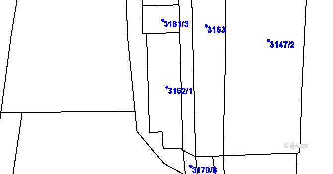Parcela st. 3162/1 v KÚ Tachov, Katastrální mapa