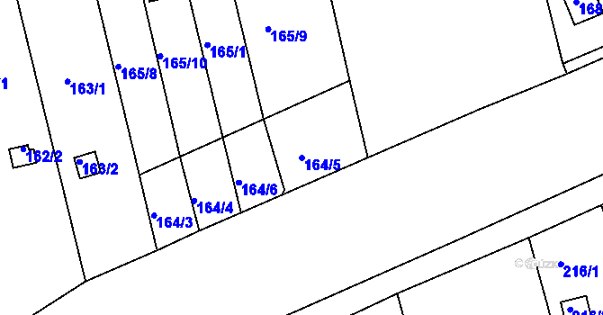 Parcela st. 164/5 v KÚ Tachov, Katastrální mapa