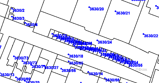 Parcela st. 3630/5 v KÚ Tachov, Katastrální mapa